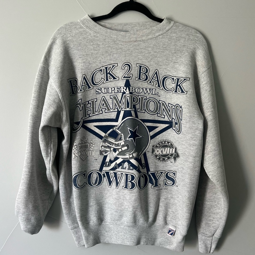 Dallas Cowboys Vintage 90s Back to Back Championship Crewneck